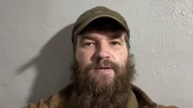 Screenshot of Svyatoslav Palamar's video address on 24 April 2022