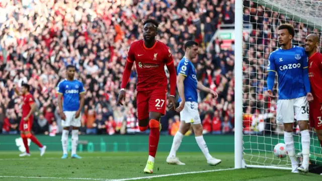 Divock Origi celebrates