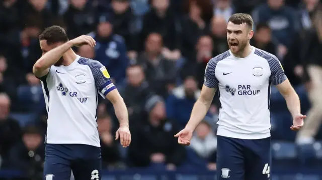 Preston players dejected