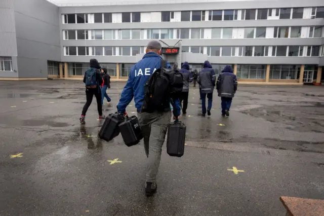 IAEA team arriving at Chernobyl