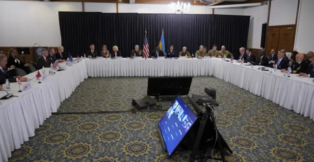 Participants meet at the US airbase in Ramstein, Germany