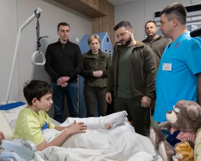 Zelensky met with children from Mariupol in hospital earlier on Tuesday