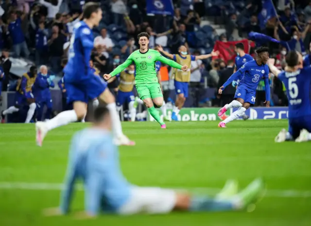 Chelsea celebrate CL final win