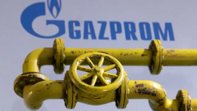 Natural Gas Pipes and Gazprom logo