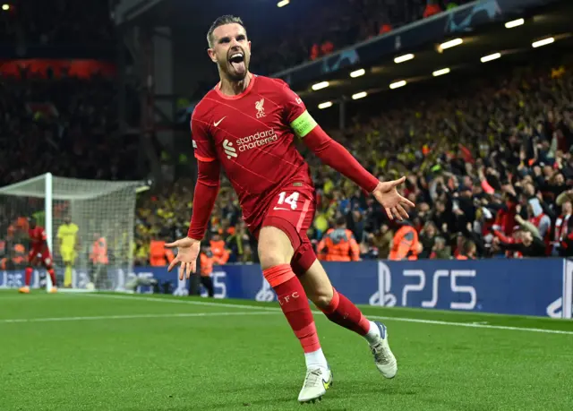 Jordan henderson celebrates