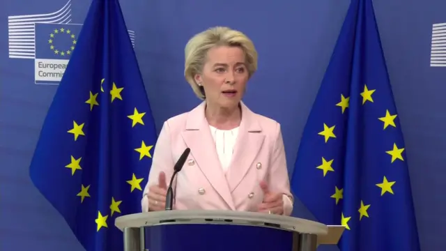 Image shows Ursula von der Leyen