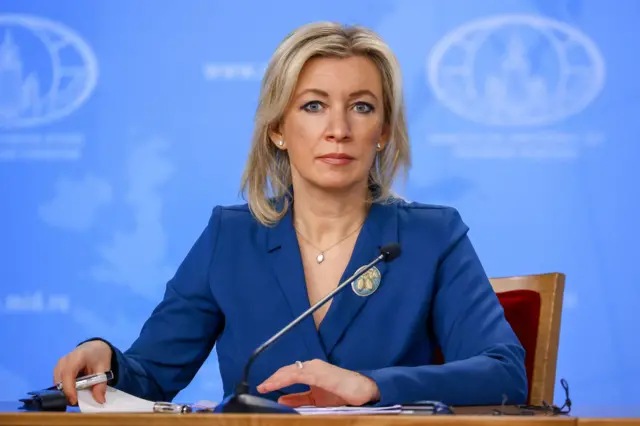 Image shows Maria Zakharova