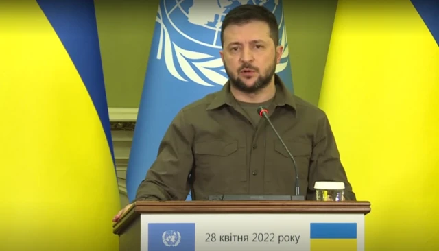 Ukrainian President Volodymyr Zelensky