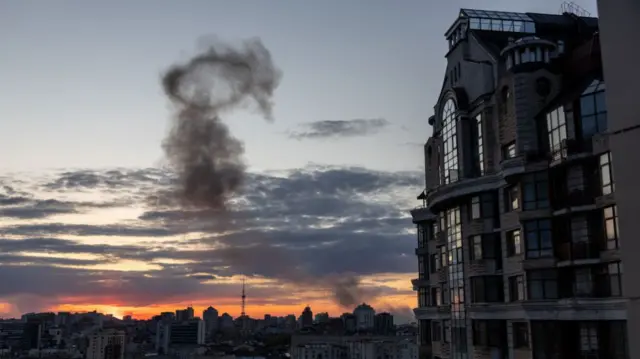 The explosions in the capital occured around sunset