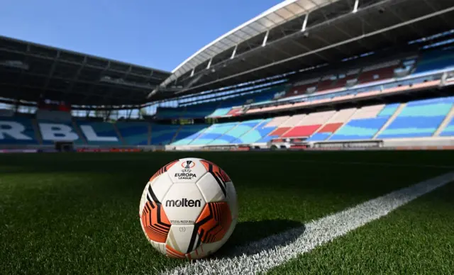 Rangers are at the Red Bull Arena in Leipzig this evening