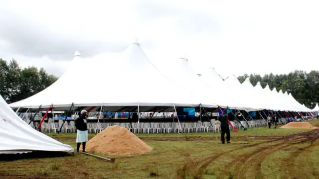 Tents at the Othaya Approved School