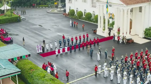 Late President Kibaki body at State House