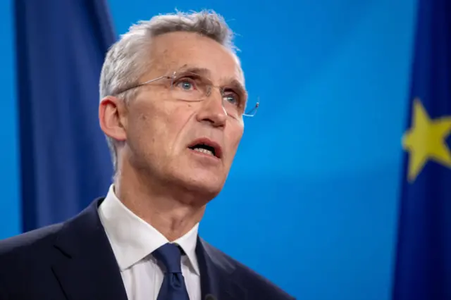 Nato Secretary General Jens Stoltenberg speaking