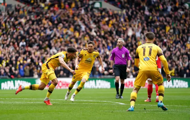 Donovan Wilson celebrates his goal