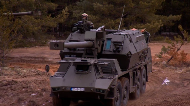 Training session at the Adazi military base in Latvia