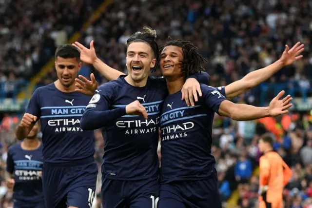 Nathan Ake celebrates