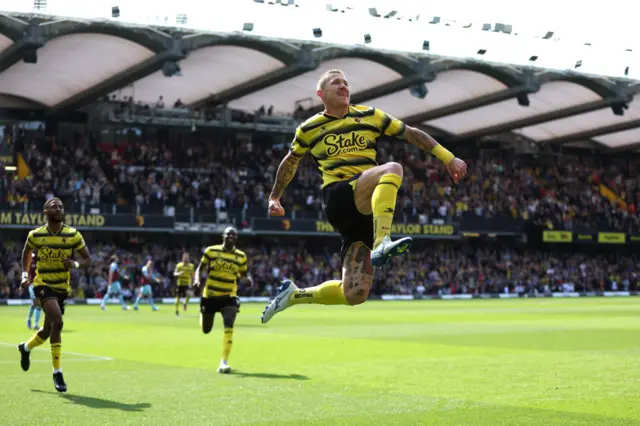 Juraj Kucka celebrates James Tarkowski's own goal