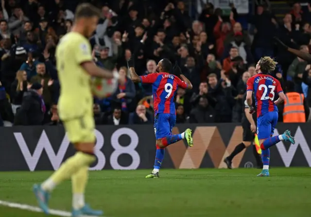 Jordan Ayew celebrates