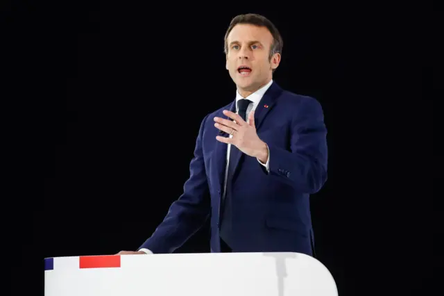 President Macron campaigns in Nanterre