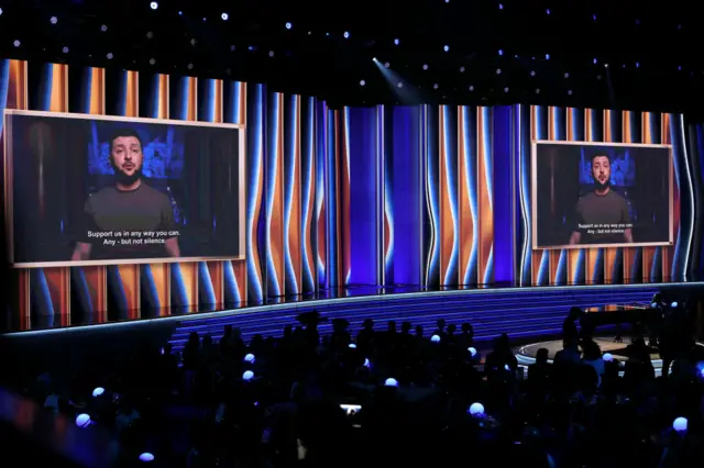 Zelensky at the Grammys