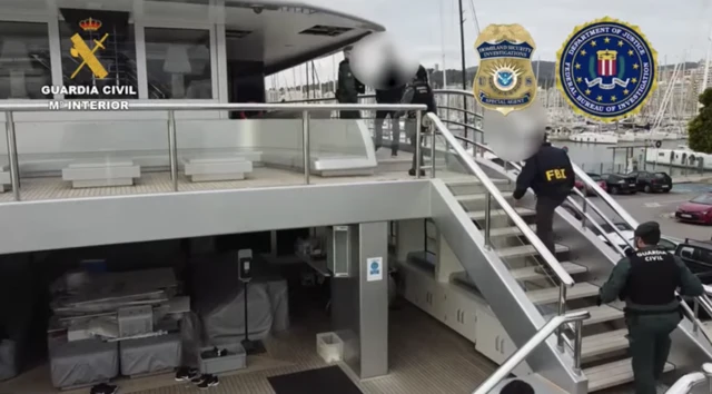 US and Spanish agents seized the ship on Monday