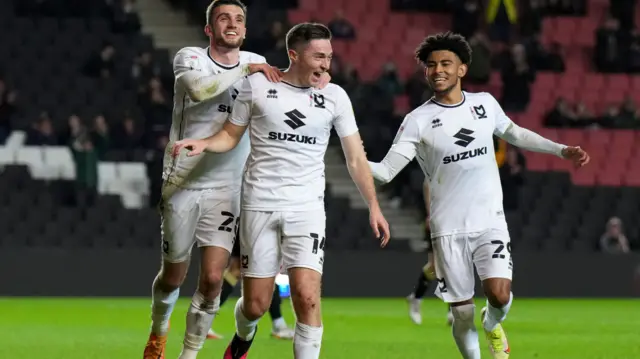 MK Dons celebrate goal