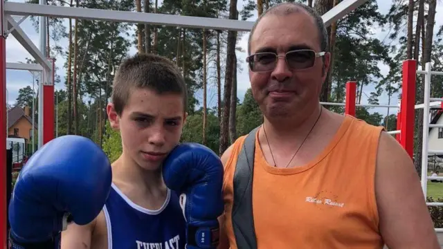 Yuriy and his father, Ruslan, were trying to get humanitarian aid when a Russian soldier stopped them