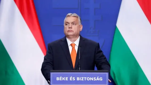 Hungarian Prime Minister Viktor Orban holds a news conference after the parliamentary election in Budapest