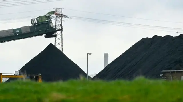 Coal storage plant in Duisburg, western Germany