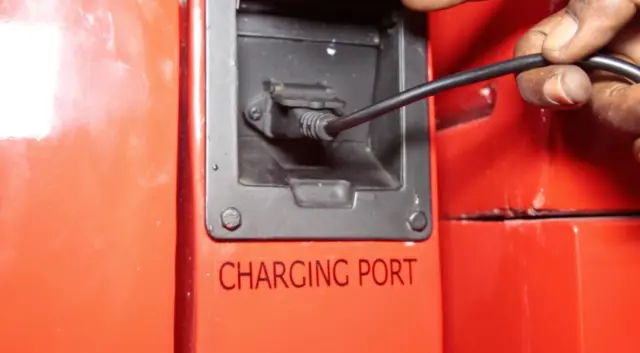 The charging port of the Kaypee Motor