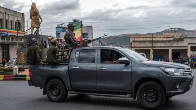 Members of the Amhara militia