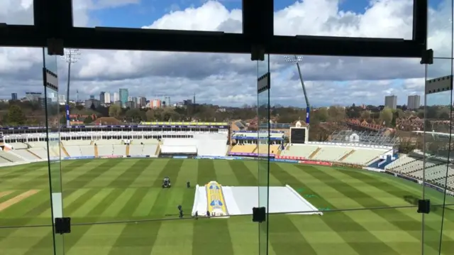 Edgbaston in the April sunshine