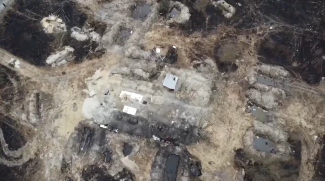 A video posted by the Ukrainian military appears to show trenches in a highly radioactive area