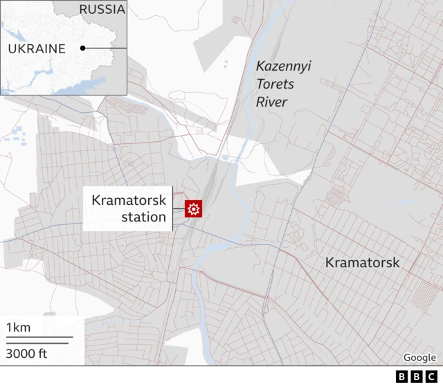 Map showin Kramatorsk station