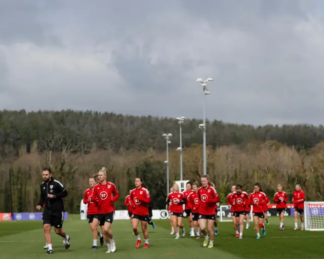 Wales in training