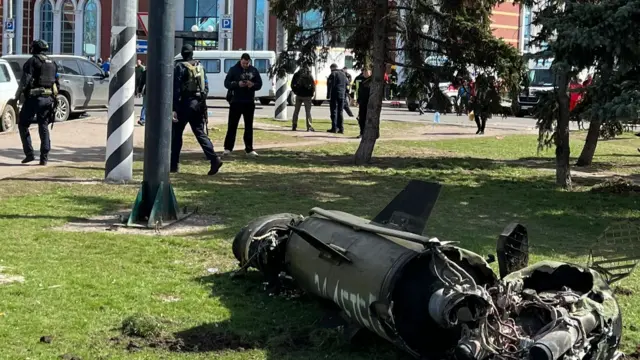 Image shows rocket on ground