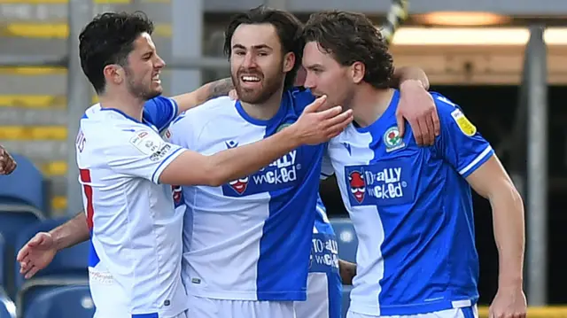 Blackburn celebrate goal