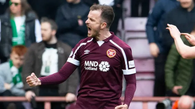 Andy Halliday scored twice as Hearts fought back to win the Edinburgh derby