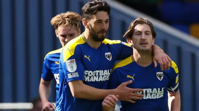 AFC Wimbledon celebrate