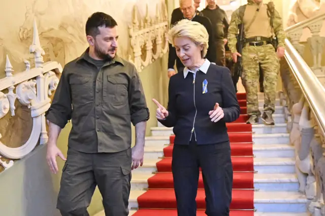 European Commission President Ursula von der Leyen meets President of Ukraine Volodymyr Zelensky in Kyiv, Ukraine on 8 April 2022