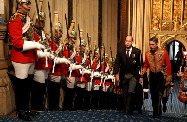 Prince William arriving at the House of Lords