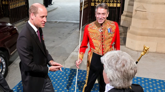 Prince William arriving at the House of Lords.