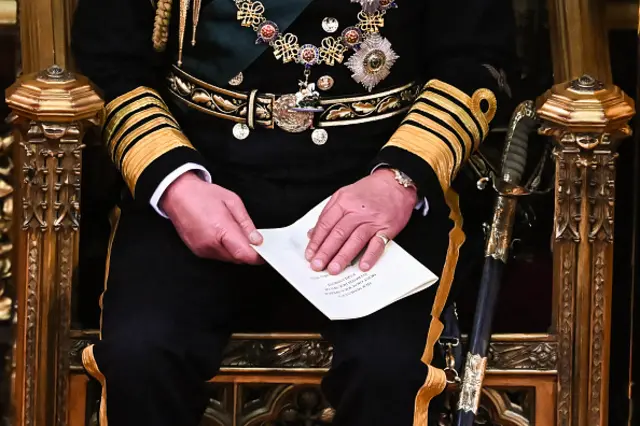 Prince Charles with the Queen's Speech