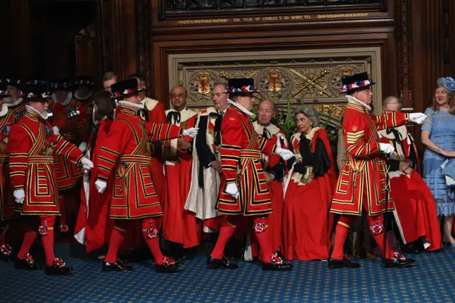 The Yeoman of the Guard conduct ceremonial seach 10 May