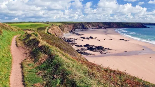 Pembrokeshire's coastline is 186 miles long