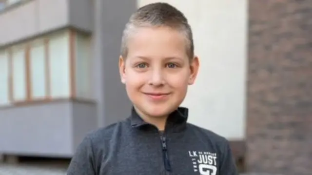 8-year-old Matvey cried as he was woken up by the sound of the explosion