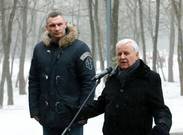 Leonid Kravchuk and Vitaly Klitschko