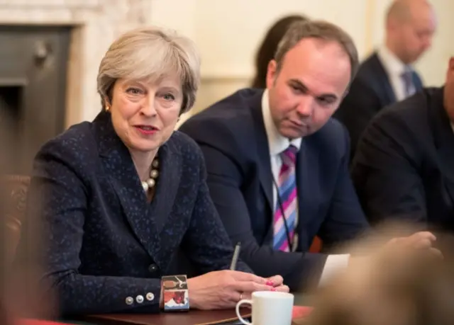 Theresa May and Gavin Barwell