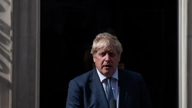 Boris Johnson at Downing Street