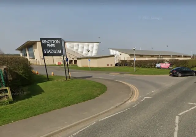 Road outside Kingston Park stadium